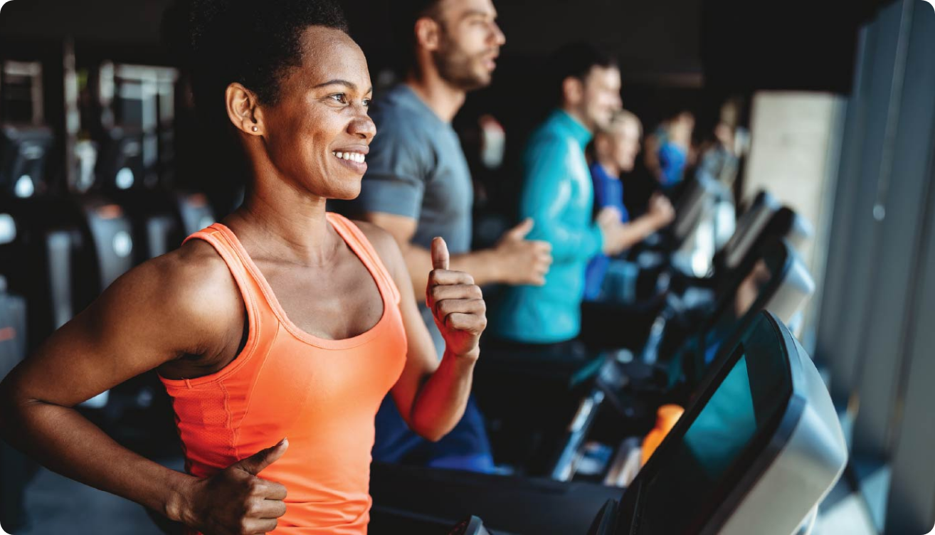 woman on treadmill